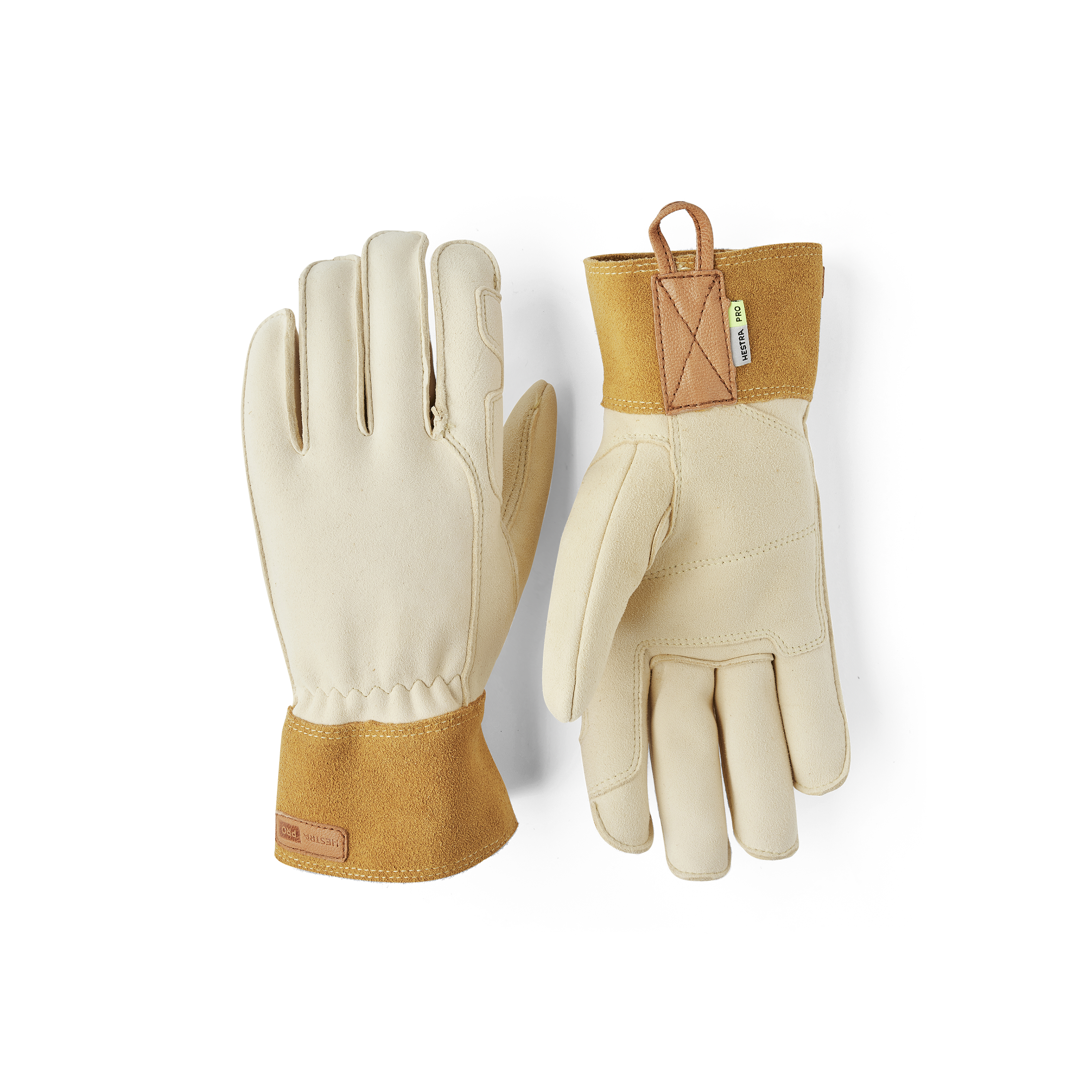 Hestra Pro Ranch Glove glove in Natural yellow – front view