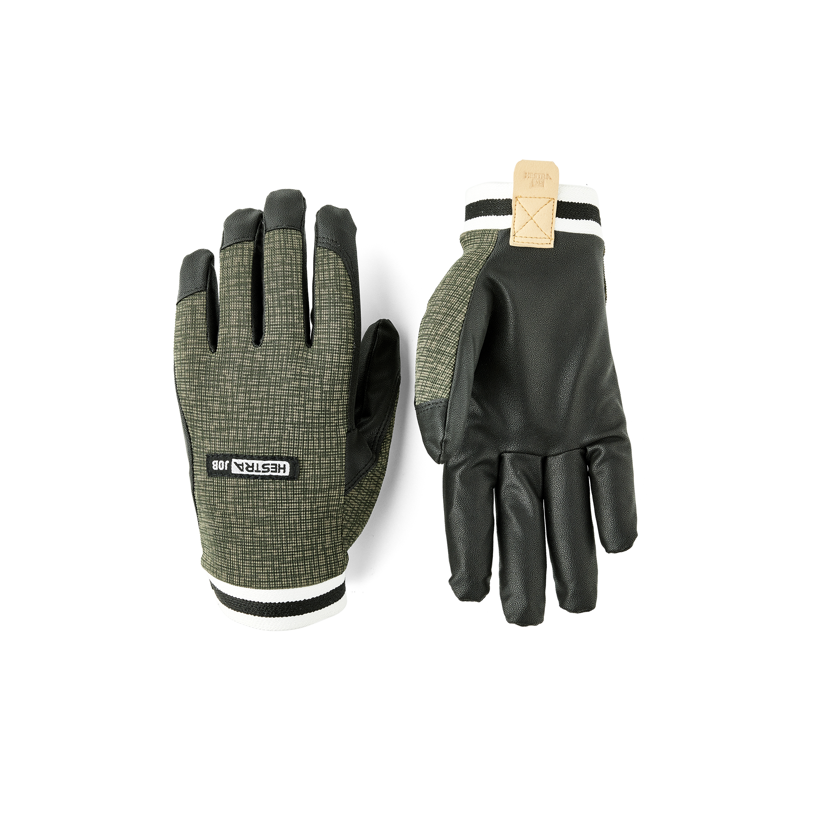 Hestra Flora Flex glove in Dark green Print – front view