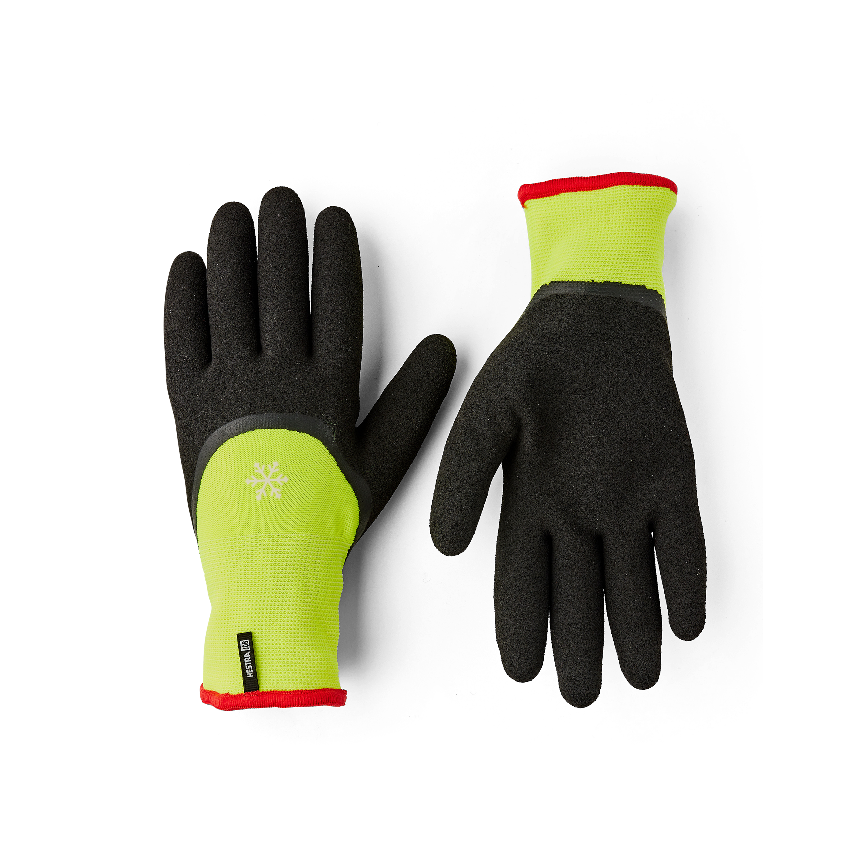 Hestra Asper Hi-Viz glove in Yellow high viz – front view