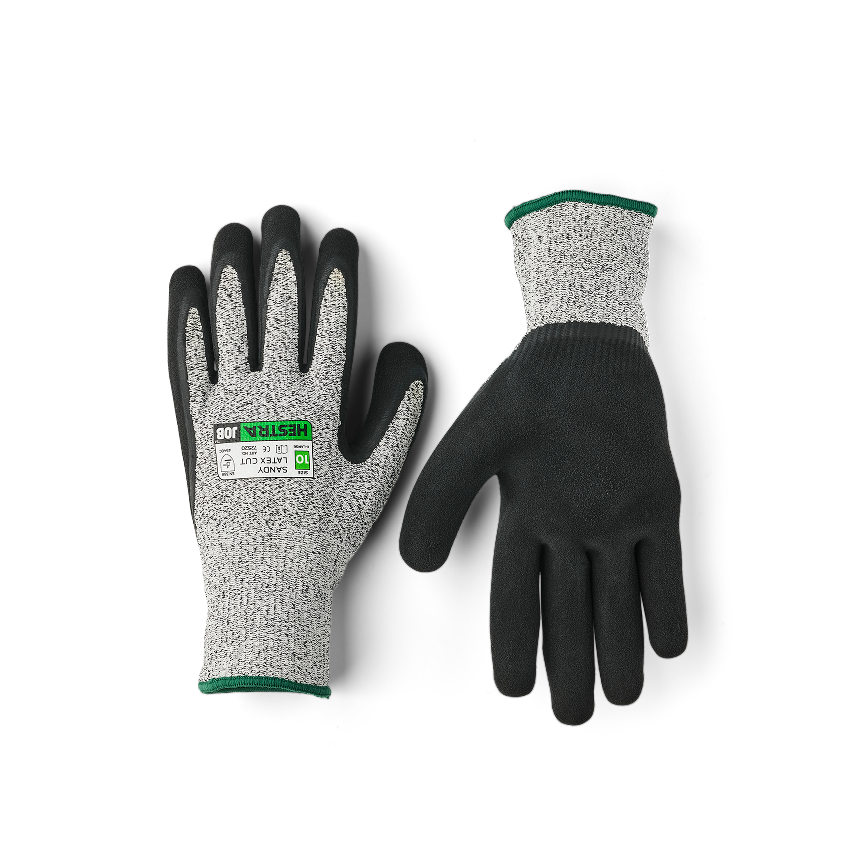Hestra Sandy Latex Cut glove in Black – front view